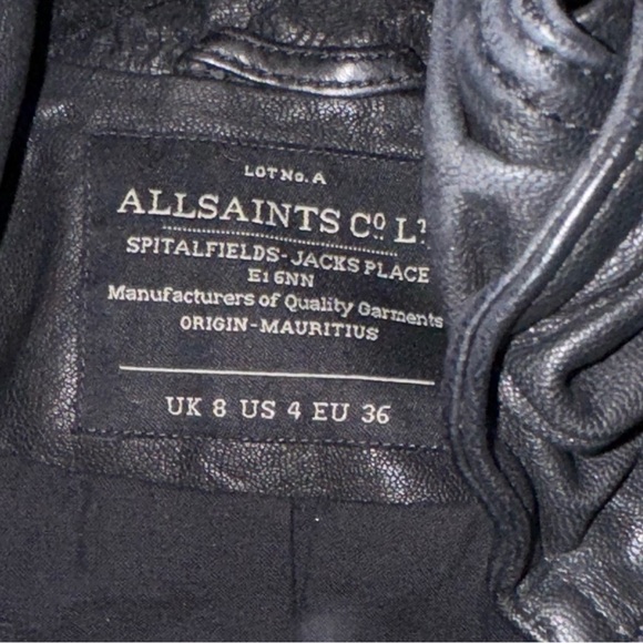 AllSaints Women's Belvedere Leather
Biker Jacket - Picture 3 of 5